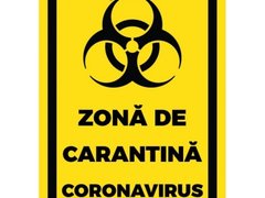 Semn pentru zona carantina coronavirus