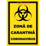 Semn pentru zona carantina coronavirus